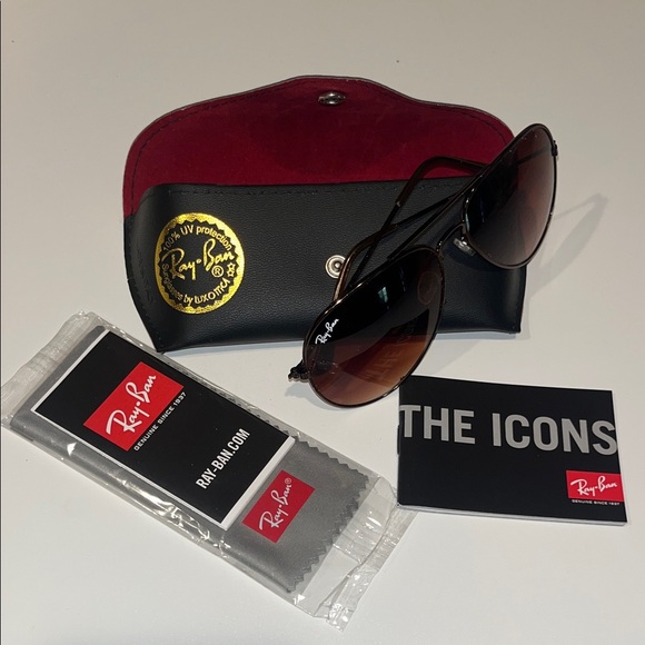 Ray-Ban Gradient Brown Aviator Sunglasses - Picture 6 of 10